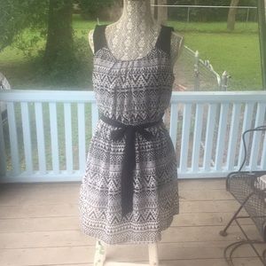 Pattern IN Black and White Dress